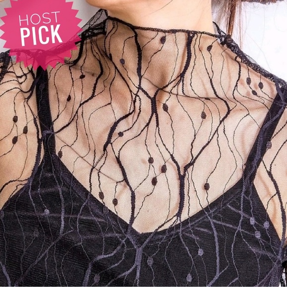 Tops - 🎊HP🎊 Black Mesh Fun Netted Top
